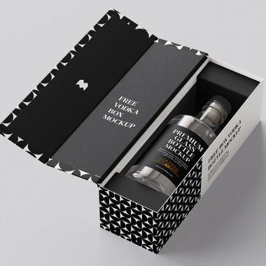 黑白撞色書型酒盒包裝